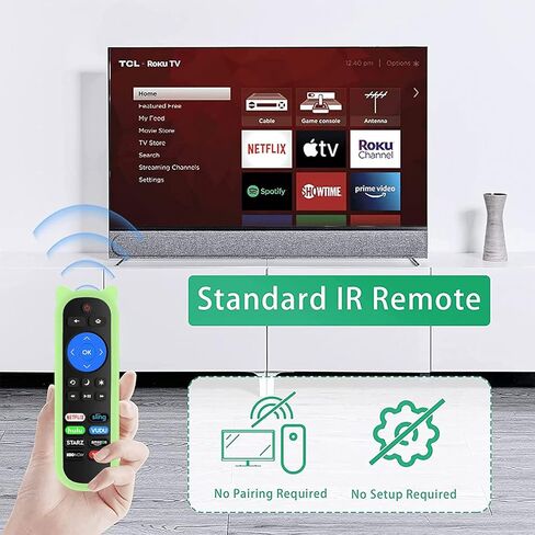 حزمة من 2 RC280 بديل للتحكم عن بعد لجميع أجهزة التحكم عن بعد TCL Roku TV، عالمية لتلفزيون TCL 32 بوصة 40 بوصة 43 بوصة 48 بوصة 49 بوصة 50 بوصة 55 بوصة 65 بوصة 75 بوصة 85 بوصة تلفزيون روكو مع غطاء عن بعد، لا حاجة للإعداد (وردي متوهج) والأخضر) in Kuwait