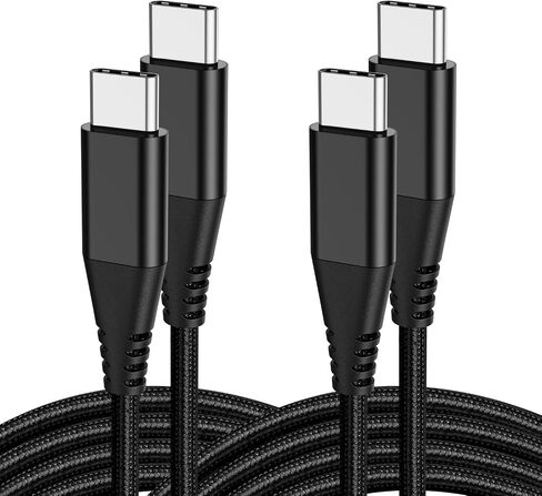 سلك شاحن كابل USB C إلى USB C بطول 6 أقدام 2 حزمة لهاتف Samsung S22 S23/S21/S21 Plus/S21 Ultra 5G/S20 S20+/S21 FE، Note 20 Ultra/10، Pixel 6 7/6 Pro/4 3A XL 4A 5، سريع سلك طاقة للشحن من النوع C، PD 60 وات in Saudi Arabia