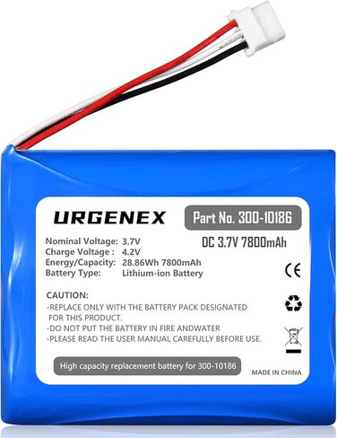 بطارية بديلة URGENEX ADT بقدرة 7800 مللي أمبير في الساعة مطورة ذات سعة عالية 300-10186 3.7 فولت بطارية ليثيوم أيون متوافقة مع لوحة الأمان الذكية لأمر ADT بقدرة 28.86 وات في الساعة in Kuwait