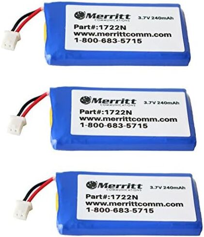 Merritt Compatible Plantronics Battery Replacement for C052, CS50, CS55, CS351n and CS361n Wireless Headsets- 3 Pack in Saudi Arabia
