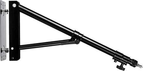 Fovitec - 1 × ذراع متفجر للتصوير الفوتوغرافي والفيديو - [أسود مطفي] [هيكل من الفولاذ] [شديد التحمل] [مقابض مريحة] [تشمل المسامير] in Kuwait