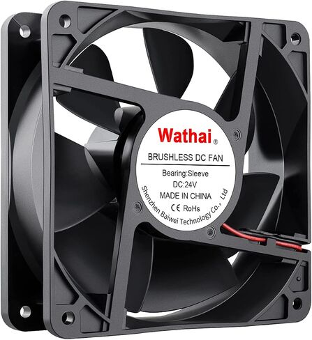 Wathai 12038 120 مللي متر x 38 مللي متر PWM حافظة الكمبيوتر الشخصي مروحة 12 فولت 4pin 5300 دورة في الدقيقة ارتفاع تدفق الهواء Duall الكرة CFM FG تيار مستمر فرش مروحة التبريد in Kuwait