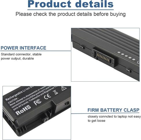 بطارية كمبيوتر محمول لجهاز Dell Inspiron 1521 1520 1721 pp22l pp22x؛ Dell Vostro 1500 1700، يناسب P/N W280 0UW280 NR239 312-0589 451-10477 FK890 GK476 GK479 312-0504 312-0575 312-0576 312-0590 312-0594 FP282 in Kuwait