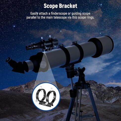 مجموعة حلقات نطاق توجيه قابلة للتعديل من NEEWER مع لوحة متوافقة لنطاقات مكتشف قطر الأنبوب 43 مم - 68 مم أو نطاقات توجيه، دعامة نطاق مكتشف حلقة مزدوجة لخيوط 1/4 بوصة M6 M8، LA-07 in Kuwait