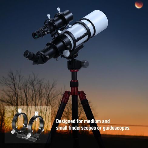 مجموعة حلقات نطاق توجيه قابلة للتعديل من NEEWER مع لوحة متوافقة لنطاقات مكتشف قطر الأنبوب 43 مم - 68 مم أو نطاقات توجيه، دعامة نطاق مكتشف حلقة مزدوجة لخيوط 1/4 بوصة M6 M8، LA-07 in Kuwait