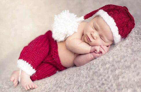 Christmas Newborn Baby Photo Shoot Props Outfits Crochet Clothes Santa Claus Red Hat Pants Photography Props in Saudi Arabia