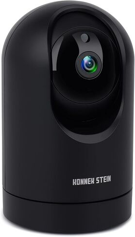 كاميرا أمان داخلية Konnek Stein 2K، 5G/2.4G WiFi 360 درجة لمراقبة الحيوانات الأليفة والطفل، كشف الحركة، رؤية ليلية، التحكم في التطبيق، صوت ثنائي الاتجاه، مع فتحة بطاقة TF وسحابة (بدون بطارية) in Kuwait