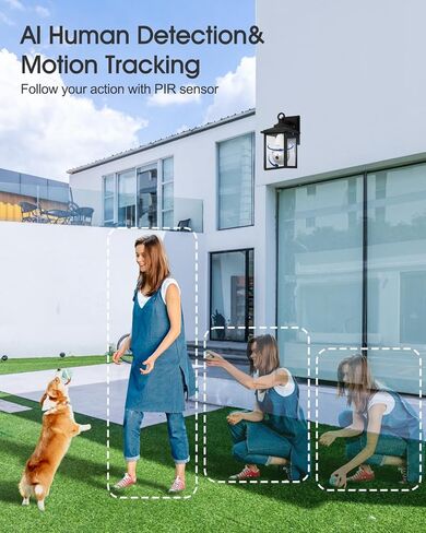 MUBVIEW Light Bulb Security Camera - 5G& 2.4GHz WiFi Security Cameras Wireless Outdoor Indoor, 2K Bulb Camera with Full-Color Night Vision, AI Human Detection, Siren, SD Cloud Storage in Kuwait