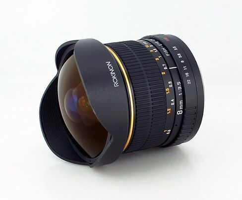 Rokinon FE8M-NEX 8mm f/3.5 Fisheye Lens for Sony E-Mount Cameras (NEX and VG10), Black | Create dramatic ultra-wide perspectives with a distinctive fisheye view for creative photos and video. in Saudi Arabia