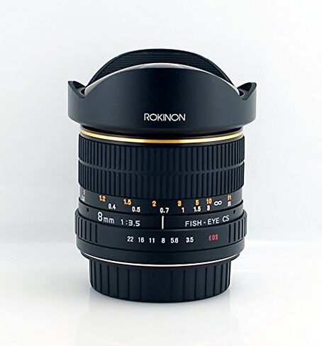 Rokinon FE8M-NEX 8mm f/3.5 Fisheye Lens for Sony E-Mount Cameras (NEX and VG10), Black | Create dramatic ultra-wide perspectives with a distinctive fisheye view for creative photos and video. in Saudi Arabia