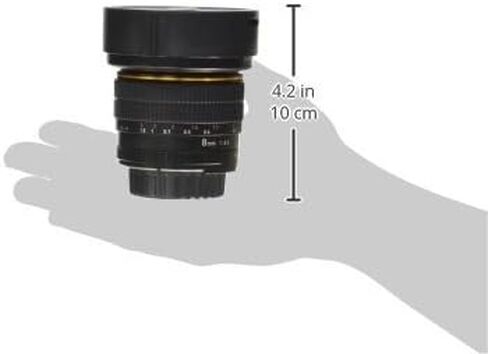 Rokinon FE8M-NEX 8mm f/3.5 Fisheye Lens for Sony E-Mount Cameras (NEX and VG10), Black | Create dramatic ultra-wide perspectives with a distinctive fisheye view for creative photos and video. in Saudi Arabia