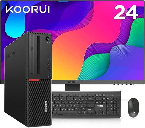 Lenovo Desktop with New 24" Full HD Monitor | Intel Core i7-6700 | 32GB DDR4 RAM| New 1TB SSD | AC7260 WiFi Bluetooth | DVD-RW | HDMI DP VGA| Wireless Keyboard Mouse (Renewed) in Saudi Arabia