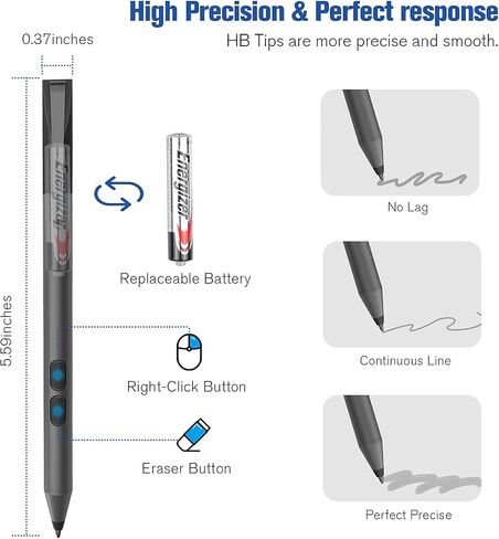 Active Stylus Pen for HP Pavilion x360 11m-ad0 14M-ba0 14-cd0 15-br0; HP Envy x360 15-bp0 15-bq0 15-cn0, 12-e0xx, 12g0xx; HP Spectre x360 13-ac0xx 15-blxxx in Saudi Arabia