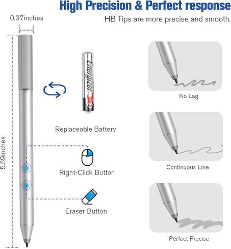 Active Stylus Pen for HP Pavilion x360 11m-ad0 14M-ba0 14-cd0 15-br0; HP Envy x360 15-bp0 15-bq0 15-cn0, 12-e0xx, 12g0xx; HP Spectre x360 13-ac0xx 15-blxxx in Saudi Arabia