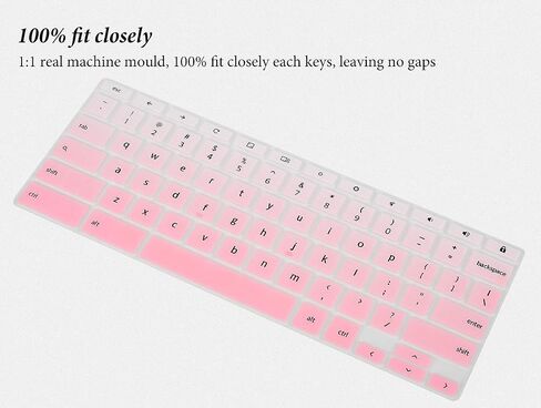 Keyboard Cover for 14" ASUS Chromebook Flip C433 C433TA C434 C434TA C302 C302CA/ASUS Chromebook CX1/ASUS Chromebook 14 C425TA/ASUS Chromebook C423NA C523NA Keyboard Skin-Black in Kuwait