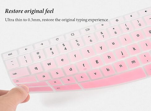 Keyboard Cover for 14" ASUS Chromebook Flip C433 C433TA C434 C434TA C302 C302CA/ASUS Chromebook CX1/ASUS Chromebook 14 C425TA/ASUS Chromebook C423NA C523NA Keyboard Skin-Black in Kuwait