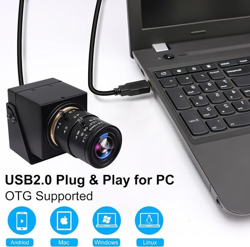كاميرا ويب SVPRO 4K - واجهة HDMI/USB مزدوجة، تكبير يدوي، عدسة تثبيت CS مقاس 2.8-12 مم للتقريب، كاميرا صناعية CMOS IMX415 لرؤية الآلة in Kuwait