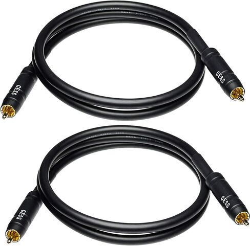 CESS-111-6i RCA Preamp Jumpers كابل توصيل ذكر إلى ذكر، عبوتان (6 بوصات) in Kuwait