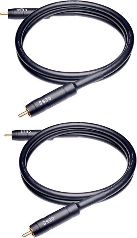 CESS-111-6i RCA Preamp Jumpers كابل توصيل ذكر إلى ذكر، عبوتان (6 بوصات) in Kuwait