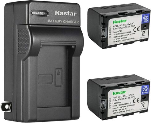 Kastar 1-Pack Battery and AC Wall Charger Replacement for JVC SSL-JVC50, SSLJVC50, JVC50, SSL-JVC70, SSLJVC70, JVC70, SSL-JVC75, SSLJVC75, JVC75, BN-S8I50, BNS8I50 Battery in Saudi Arabia