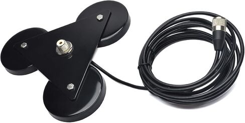 HYS Heavy Duty Mobile Car/Truck SO-239 8.8inch Triangle Magnet Mount Base W/5M(16.4ft) RG58 Coaxial Cable PL-259 Plug in Saudi Arabia