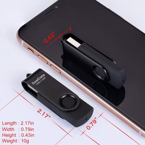 SeeDete 32GB USB Flash Drives, USB Stick, Thumb Drive Rotated Design, Memory Stick with LED Light for External Storage and Backup Data, Jump Drive, 5 Pack 32GB (5 Colors: Gold Black Green Red Blue) in Kuwait