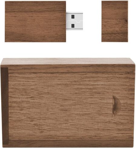 32GB Wood USB 3.0 Flash Drive with Laser Engraved Mr & Mrs Design - 32GB Wooden Heart Shape USB Stick with Box for Wedding, Couple, Parents (Maple) in Kuwait