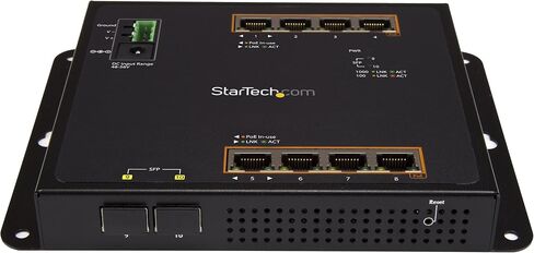 محول StarTech Industrial 8 منافذ جيجابت PoE+، 30 وات، TAA in Kuwait