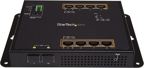 محول StarTech Industrial 8 منافذ جيجابت PoE+، 30 وات، TAA in Kuwait
