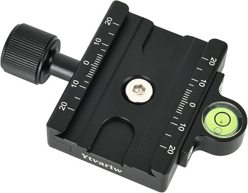 Mini Fish Bone Style Quick Release Clamp with 3/8"-1/4" Screw Adapter with Bubble Level,Ytvariw,Compatible for Tripod Head Monopod DSLR Cameras in Saudi Arabia