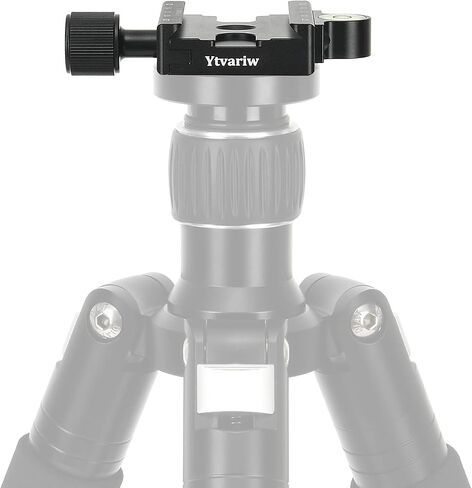 Mini Fish Bone Style Quick Release Clamp with 3/8"-1/4" Screw Adapter with Bubble Level,Ytvariw,Compatible for Tripod Head Monopod DSLR Cameras in Saudi Arabia
