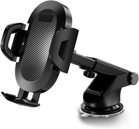 حامل جوال للسيارة من سي ان واي اي جيه كيو جيه سي، حامل هاتف محمول يدعم نظام تحديد المواقع العالمي لايفون، قاعدة شفط قوية للزجاج الامامي ولوحة القيادة، ذراع طويل قابل للتعديل متوافق مع ايفون وجميع in Kuwait