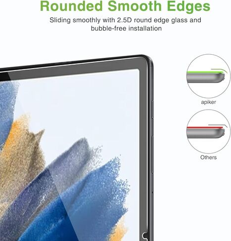 apiker [3 حزم] متوافق مع سامسونج جالاكسي تاب A8 10.5 بوصة واقي شاشة 2022 (SM-X200/X205/X207)، زجاج مقسى / حافظة صديقة / حساسة باللمس / خالية من الفقاعات in Kuwait