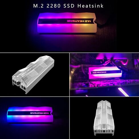 مبرد حوض حراري MEIRIYFA M.2 2280 SSD ، حوض حراري مزدوج الجوانب مع وسادة سيليكون حرارية ، مبرد قرص صلب للوسيط تخزين ذو حالة ثابتة لـ 2280 M.2 SSD in Saudi Arabia