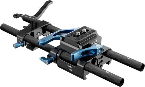 SIRUI Camera Baseplate with Dual 15mm Rod Rail Clamps, Base Plate with Quick Release Plate for Tripod, Shoulder Rig, Follow Focus, SC-BP in Saudi Arabia