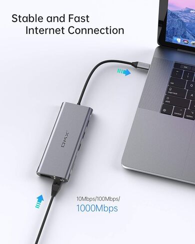 قاعدة شحن، محطة توصيل USB C، محور USB C 13 في 1 شاشة ثلاثية مع 100 واط PD، 2 HDMI، DP، نقل بيانات USB-C، 3 USB 3.0، 2 USB 2.0 لأجهزة الكمبيوتر المحمولة من نوع C in Kuwait