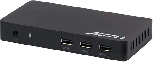 Accell USB 3.0 Universal Docking station with Dual Video HDMI and DisplayPort, 4K UHD, Gigabit Ethernet, Audio, 3 USB 3.0 Ports - Windows and Mac Compatible (K172B-002B) in Kuwait
