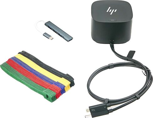 ITSPWR Bundle Containing HP 4J0G4AA 280W Thunderbolt 4 USB-C Performance Docking Stations, Multiple 4K Display Support, and ITSPWR Type-C 4-Port Hub and 50 Cable Ties in Kuwait