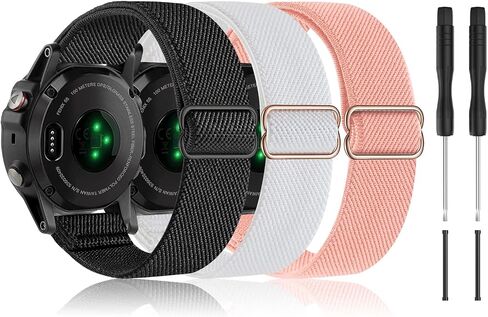Bolesi 3 حزم متوافقة مع Fenix ​​5S Bands Easy Fit 20mm بسط النايلون ووتش الأشرطة الرياضية لFenix ​​5S / Fenix ​​5S Plus D2 Delta S Smartwatch النساء الرجال in Kuwait
