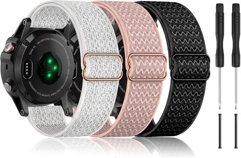 Bolesi 3 حزم متوافقة مع Fenix ​​5S Bands Easy Fit 20mm بسط النايلون ووتش الأشرطة الرياضية لFenix ​​5S / Fenix ​​5S Plus D2 Delta S Smartwatch النساء الرجال in Kuwait