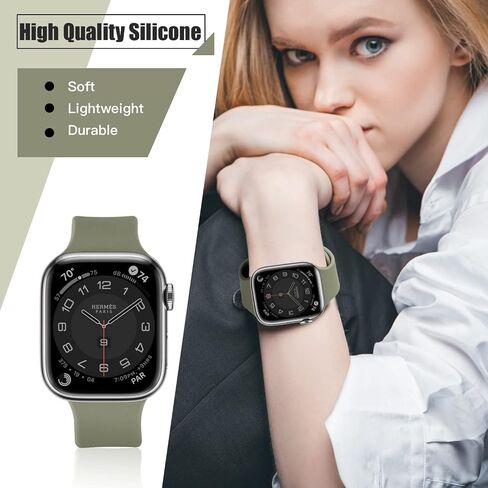 THWALK 6 Pack Bands Compatible with Apple Watch Band 41mm 40mm 38mm 49mm 45mm 44mm 42mm iWatch Silicone Band Ultra 2/Ultra SE Series 9/8/7/6/5/4/3/2/1 for Women Men (38mm/40mm/41mm S/M, 6 PACK C-Black/White/Red/Abyss Blue/Clover/Starlight) in Saudi Arabia