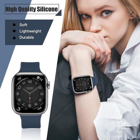 THWALK 6 Pack Bands Compatible with Apple Watch Band 41mm 40mm 38mm 49mm 45mm 44mm 42mm iWatch Silicone Band Ultra 2/Ultra SE Series 9/8/7/6/5/4/3/2/1 for Women Men (38mm/40mm/41mm S/M, 6 PACK C-Black/White/Red/Abyss Blue/Clover/Starlight) in Saudi Arabia