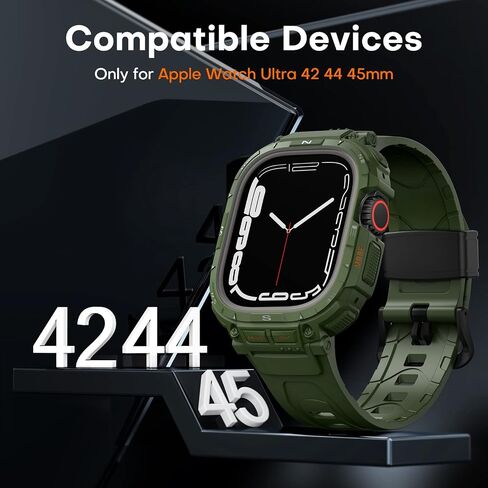 TAURI Black TPU Sport Band for Apple Watch Series 8/7/SE2/6/SE/5/4/3/2/1 with Screen Protector in Saudi Arabia