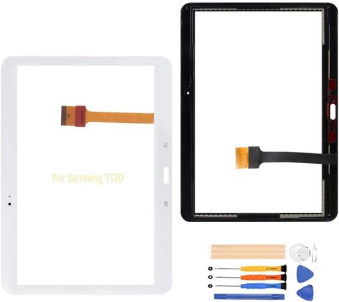 Compatible with Samsung Galaxy T530 Touch Screen Digitizer Glass Replacement,for Samsung Tab 4 10.1 T530 T531 T535 T537A T537V Touch Display Panel Repair Parts Kit,with Tools+Adhesive (White) in Kuwait