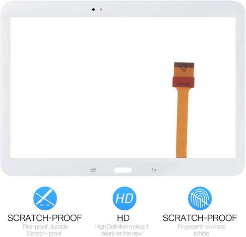 Compatible with Samsung Galaxy T530 Touch Screen Digitizer Glass Replacement,for Samsung Tab 4 10.1 T530 T531 T535 T537A T537V Touch Display Panel Repair Parts Kit,with Tools+Adhesive (White) in Kuwait