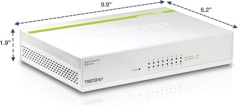 تريند نت مفتاح جيجابت جرينيت 24 منفذ، نظام كيو او اس، قماش تبديل 48 جيجابايت في الثانية، بدون مروحة، التوصيل والتشغيل، دوبلكس نصف وكامل، TEG-S24D، ابيض in Kuwait