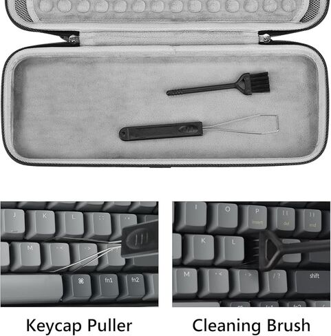 Geekria 65% Compact Keyboard Case, Hard Shell Travel Carrying Bag for 68 Keys Compact Keyboard, Compatible with Keychron K6 Keyboard, Keychron K6 Pro Keyboard, HyperX Alloy Origins 65 Keyboard in Kuwait