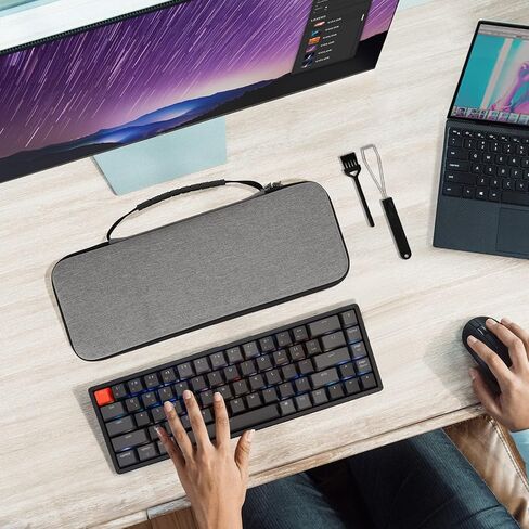 Geekria 65% Compact Keyboard Case, Hard Shell Travel Carrying Bag for 68 Keys Compact Keyboard, Compatible with Keychron K6 Keyboard, Keychron K6 Pro Keyboard, HyperX Alloy Origins 65 Keyboard in Kuwait