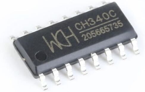 5 قطع CH340C SOP-16 USB الى رقاقة محول تسلسلي اس ام دي CH340 اس ام دي رقاقة تسلسلية مذبذب كريستال مدمج من جيسيني in Kuwait