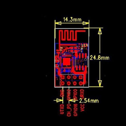 ميكر فوكس 4 قطع ESP8266 Esp-01 وحدة ارسال واستقبال واي فاي لاسلكية متوافقة مع اردوينو in Kuwait